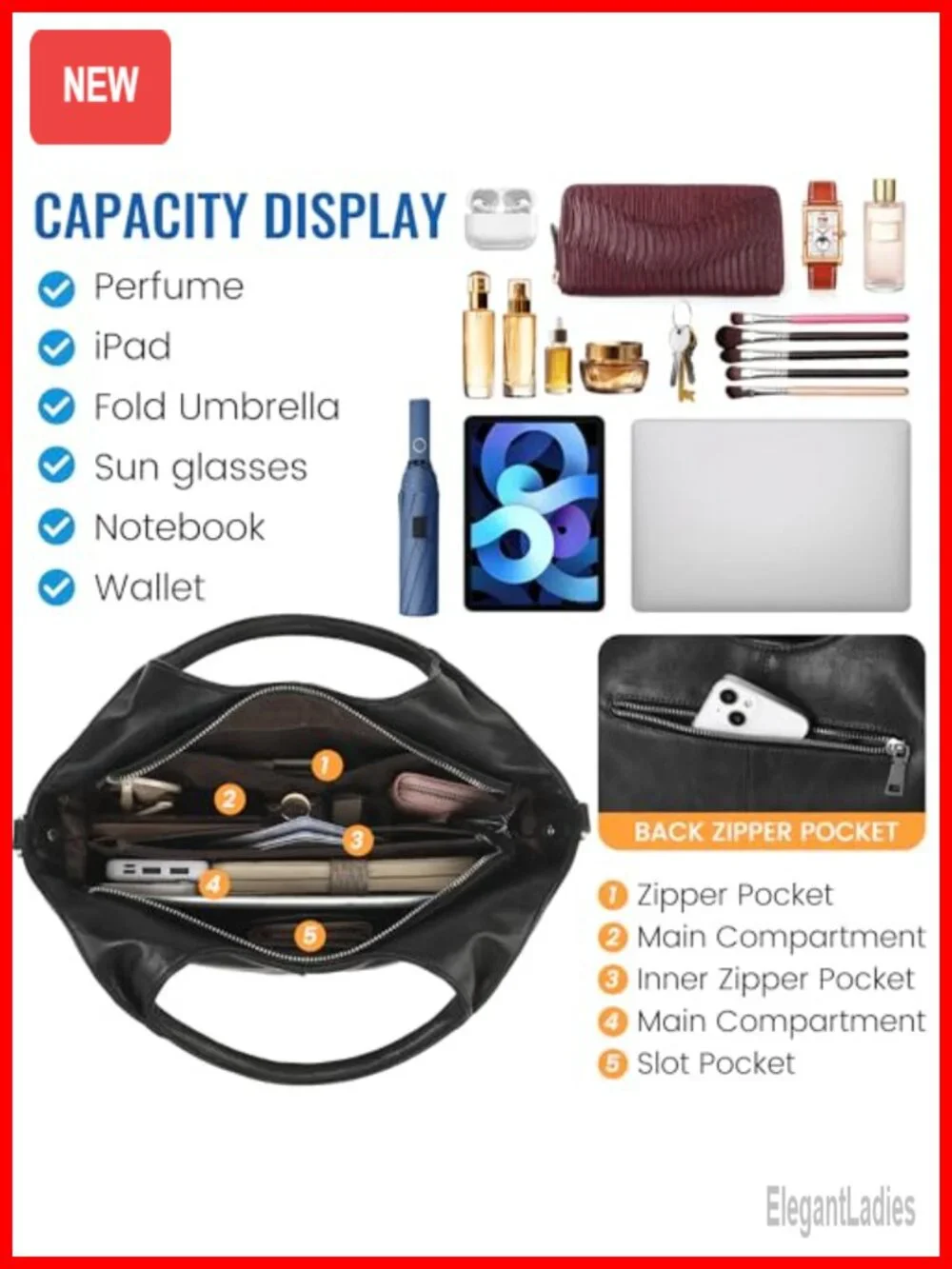Vegan Leather Satchel Handbag for Women with Detachable Strap